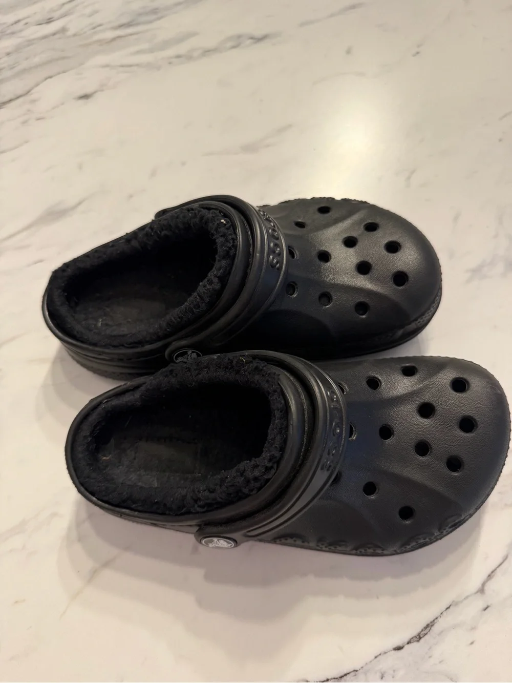 CROCS Kids Classic Lined Clogs in Black